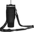 Tumbler Bag | Water Bottle Carrier Bag with Adjustable Shoulder Strap and Zipper Storage Pouch. 