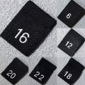 100PCS Clothes Size Labels Folded Cloth Labels General Woven Size Mark Practical Clothing Size Labels for Store Home Use White. 