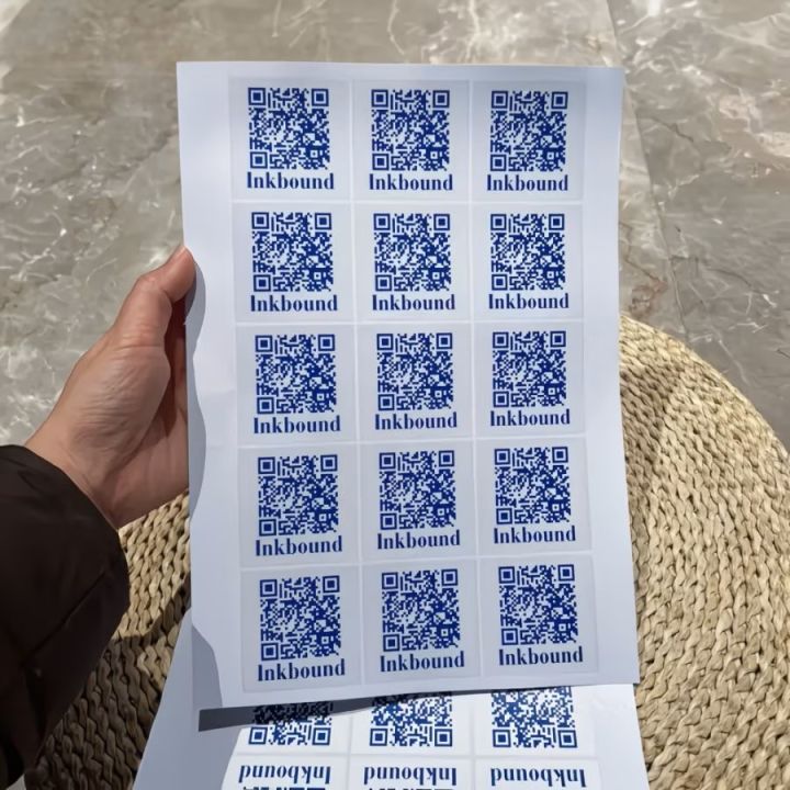 Custom Transparent vinyl QR Code Stickers, Upload Your Own QR Code, Self-Defined Designs, Custom Logo Labels for Small Businesses, Malls, Supermarkets, Convenience Stores