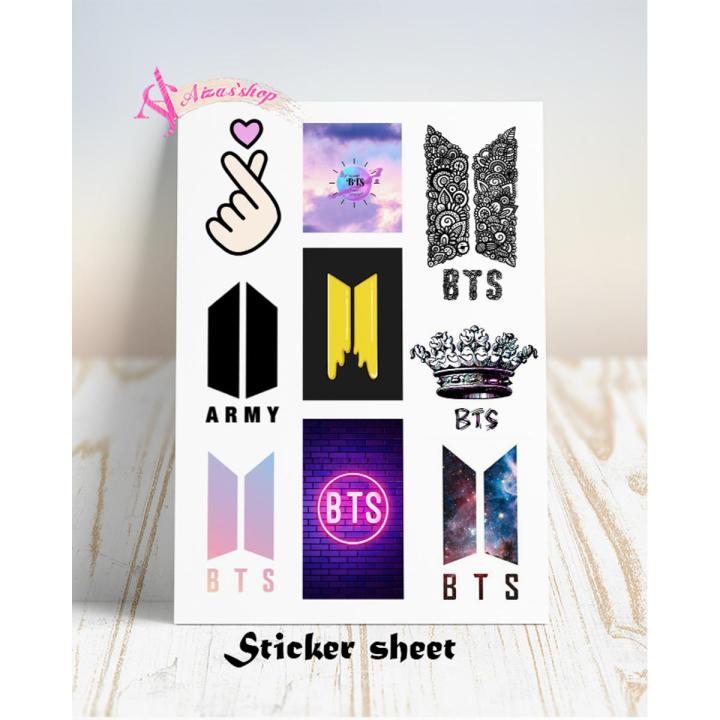 Bts sticker sheet uncut