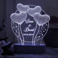 Pak Earth Store Customize 3d Birthday Names illusion table lamp, Heart Light Lamp, Night Lamp, Decoration Piece, Gift Piece,Birthday lamp, anniversary Lamp, birthday gifts, 3d illusion lamp, customized name lamp , name lamp for birthday , lighting name. 