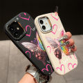 UCUC for Samsung A05S Back Cover Rainbow Butterfly Luxury Plating Lens Soft Candy Phone Case. 