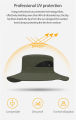 New Fashion Summer Bucket Hat Cowboy Men Outdoor Fishing Hiking Beach Hats Mesh Breathable Anti UV Sun Cap Large Wide Brim 60CM. 