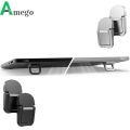 2PCs Laptop Riser Clip Mini laptop Stand, invisible Compact Foldable Laptop Riser and Cooling LaptopStand for all sizes Laptops, Tablets and mobile – Portable Laptop Stand, Aluminum mini laptopstand, Adjustable Height, Self-adhesive, Durable & Lightweight. 