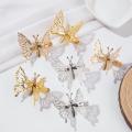 1 Pcs The Moving Butterfly Hairpin Cute Gold Hair Accessories Vintage Barrettes. 