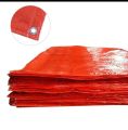 Heavy Duty Waterproof Tarpaulin Sheet | Tirpal for All-Weather Protection | Durable & Tear-Resistant Cover | Multipurpose Use - Camping, Outdoor, Orange. 
