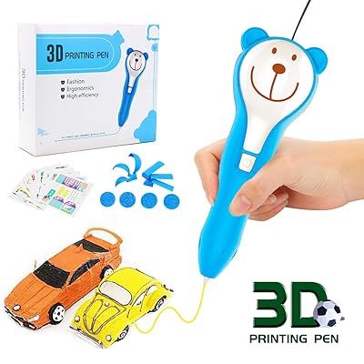 3D Pen with Refill Drawing 3D Printing Doodle Pen USB Rechargeable with Refills School Workshop Pack of 10 Filaments 5 Meter Length