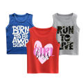 Pack of 2 Summer Printed Sleeveless T-shirt For Boys. 
