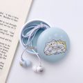 1 Set Abs Silica Gel Cartoon Cat Paw Headset Portable Earphone Carrying Bag Hands Free Bass Earplugs Cute Storage Hard Bag. 