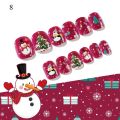 24pcs Box Christmas Nails Children Full Cover False Nails Press on Nails Self-adhesive Nail Tips Kids Nail Art Decorations. 