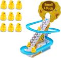 Electric Duck Climbing Stairs Toy Children Roller Coaster Toy Set With Flashing LED Light Easy To Install And Carry. 