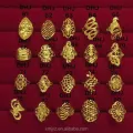 Simple Designs Jewelry Men Rings Plated Gold Rings Jewelry Women 24K Saudi Arabia Adjustment Wedding Ring. 
