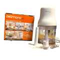 OSAKA JApan  350 watts / Switzerland Lot Imported DELIMANO Joy Electric food chopper and wishker 2 in 1 food processor Pro 0.6 L 200 W 4 blades heavy duty / RAF R>332B. 