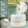 3 Speeds Portable LED Foldable Rechargeable Mosquito Killer Lamp USB Desktop Fan Insect Trap Light. 