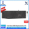 X9 Performance Wired Keyboard - Ultra Slim Full Size Ergonomic Computer Keyboard - Basic USB Keyboard for PC Desktop, Laptop with 5ft Corded Wire, 104 Quiet Keys, 14 Shortcuts, and Kickstand PATELWALA. 
