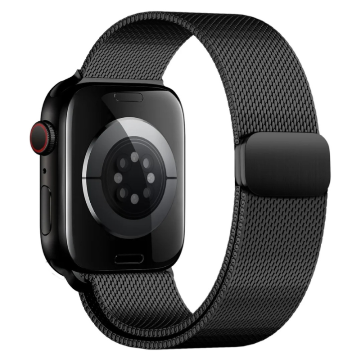 Black%20%7C%20Apple%20Watch%20Milanese%20Magnetic%20Loop%20Strap%20%7C%20Stainless%20Steel%20Band%20%7C%2042mm%20/%2044mm%20/%2045mm%20-%20Image%203