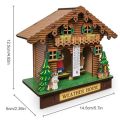 Weather House Forest Weather House with Man and Woman Wood Chalet Barometer Thermometer and Hygrometer Home Decoration. 