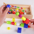 Puzzle Beaded Box  Beaded Puzzles  Beads  Early Learning  Wooden toys  Homeschooling  Sticks  beads with sticks  Toys & Games  Child Development  Shapes  Wooden Shapes  Wooden. 