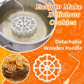 Bunuelos Mold with Wooden Handle, Detachable Rosette Maker Rosette Timbale Iron Set 1 PCS. 