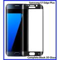 Samsung S6 Edge Plus Full Black 3D Tempered Glass Screen Protector Edge To Edge For Samsung S6 Edge Plus. 