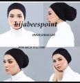 Women’s Black Jura Hijab Cap Volumizer Headwear for Modest Style. 