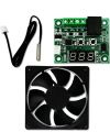 Combo W1209 temperature controller board with 12v DC fan diy kit incubator brooder. 