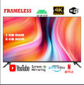 8K t Frameless 50 inch Smart Android Led Tv & 50 inch Frameless Smart Android Led TV 4k  with Voice Control. 
