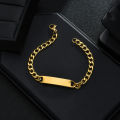 ELSEMODE Personalized Stainless Steel Name Bar Couple Bracelets Custom Engraved Name Date For Lovers Men Women Jewelry Dropship. 
