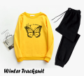 Trendy Winter Collection Flyaway Printed Fleece Sweatshirts and Trouser Casual Gym Sports Outdoors Wear Fashion for Women  at Fo-KAS. 