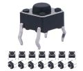 6 x 6mm x 5mm Momentary Tactile Tact Push Button Switch 4 Pin DIP. 