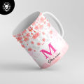 Customize Coffee , Tea Mug with your Name & Name Alphabet Floral Design 42. 