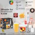 New Hand Blender Set 4-in-1 Multifunctional Heavy-Duty 800w Powerful Copper Motor, Coffee Beater Single & Double Speed Stainless Steel Immersion Blender - Egg beater and Milk Frother - Meat Chopper 600ml -Juicer Machine - Electric Grinder - Food Processor. 