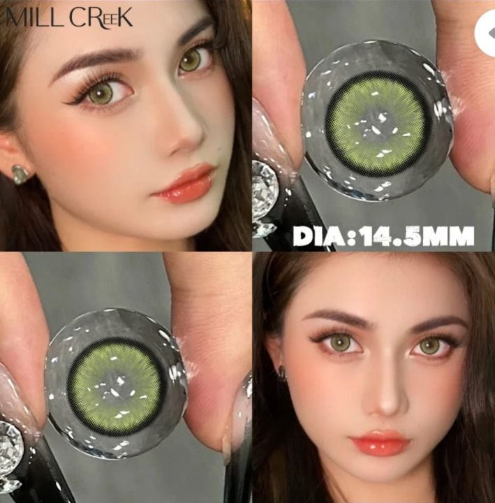 Eye contact lense eye care lense party wear lense in green shade