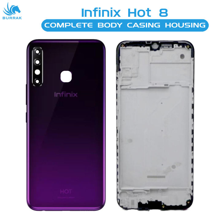Infinix%20Hot%208%20Housing%20Middle%20Frame%20With%20Side%20Button%20and%20Camera%20Lens%20Complete%20Body%20Casing%20Replacement%20For%20Hot%208%20-%20Purple%20-%20Image%202