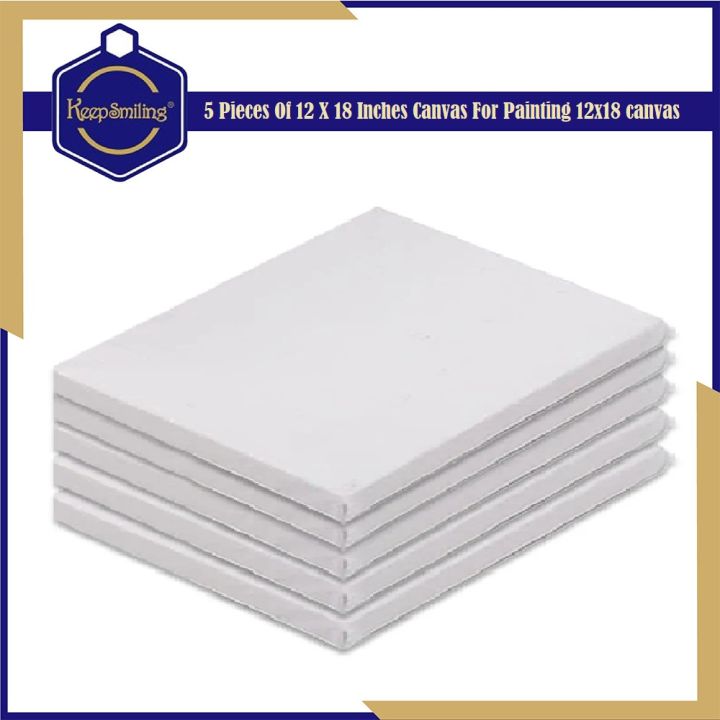 Keep%20Smiling%205%20Pieces%20Of%2012%20X%2018%20Inches%20Canvas%20For%20Painting%2012x18%20canvas%20-%20Image%202