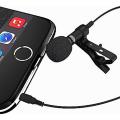 Mic Lapel Collar Mic Voice Recording Filter Microphone for Singing Recorder Smartphone (1.5m). 