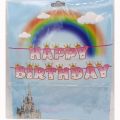 PRINCESS THEME HAPPY BIRTHDAY BANNER - CROWN THEME BANNER. 