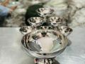 ice cream bowls set of stainless steel / set of 7 pudding round bowls / dessert cups. 