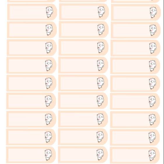 Name tags sticker BT21 (uncut)