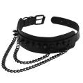 Gothic  Spike Choker Chain Collar Gothic Fashion Rivet black Leather Chokers Harajuku Grunge Goth necklace girls witch cosplay. 