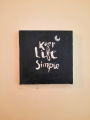 Set of 2 Paintings In Abstract Art - Acrylic On Canvas- 6" X 6" Hand Made Wall Decor Frame set of 2 quotes on canvas CALLIGRAPHY / ENGLISH QUOTATIONS. 