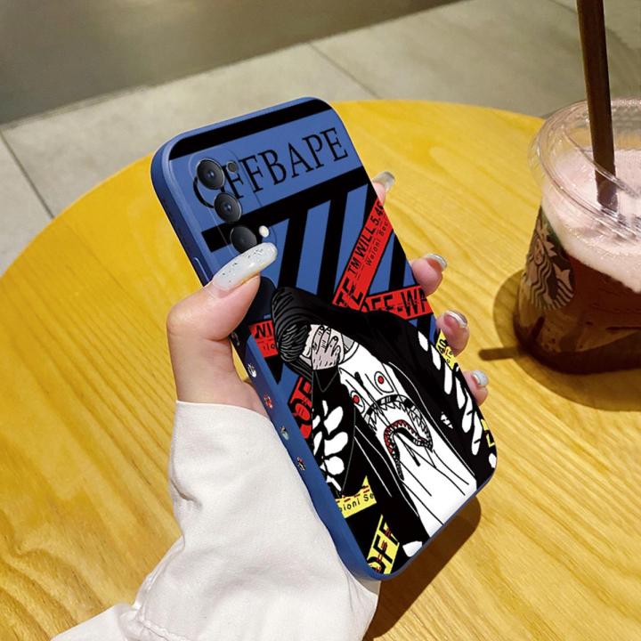 chenyyka For OPPO Reno 4 Pro 5G Case Thin Original Side Edge Square Phone Case Silicone Casing Fashion Tide Masked Boy Full Back Cover Camera Cases Shockproof Protection Softcase