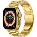 New Apple Logo Ultra Gold 24K Gold Edition-Full Screen Smart Watch/Bluetooth Calling/NFC/Real Turnbuckle Design. 