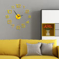 Modern Design Simple DIY Digital Clock Silent Wall Clock Room Living Decoration Punch-Free Wall Sticker Clock Home Wall Decor 1Set. 