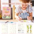 Pack Of 4 Sank Magic Practice Copybook (4 BOOKS + 1 PEN + 10 REFILL) | Learning Workbook for Coloring, Drawing & Sketching. 