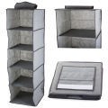 Closet Organizer Hanging Storage Bag Wardrobe Cloth Organizer 5/6 Layers Shelf Foldable Clothing Storage Rack Shelves. 