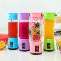 Portable Blender USB Rechargeable, Glass Juicer Cup, Portable Electric USB Juice Maker Juicer Bottle Blender Grinder Mixer,6 Blades Rechargeable Bottle (Multi color) | Juicer Cup 380ml - Smoothie Maker | Travel Juicer Blender Machine Rechargeable. 