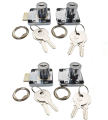 Pack of 4 Drawer Lock Furniture Desk Cabinet Lock With Keys. 4Pcs Wardrobe Cabinet Lock, Desk Drawer, Wardrobe Locker, Furniture Lock Hardware Accessories.. 