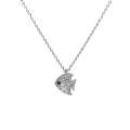 Korean version of light luxury best friend, cute diamond studded fish collarbone chain, trendy temperament, creative small fresh animal pendant for women. 