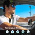 Timack® Wireless Earbuds, Newest Retractable Bluetooth Headphones,Collar Clip Bluetooth Headsets Wireless Earphone Battery Display Quick Charger Handsfree Earbuds v5.2 with Microphone for Cell Phone. 